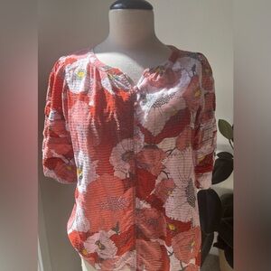 LOFT flower blouse